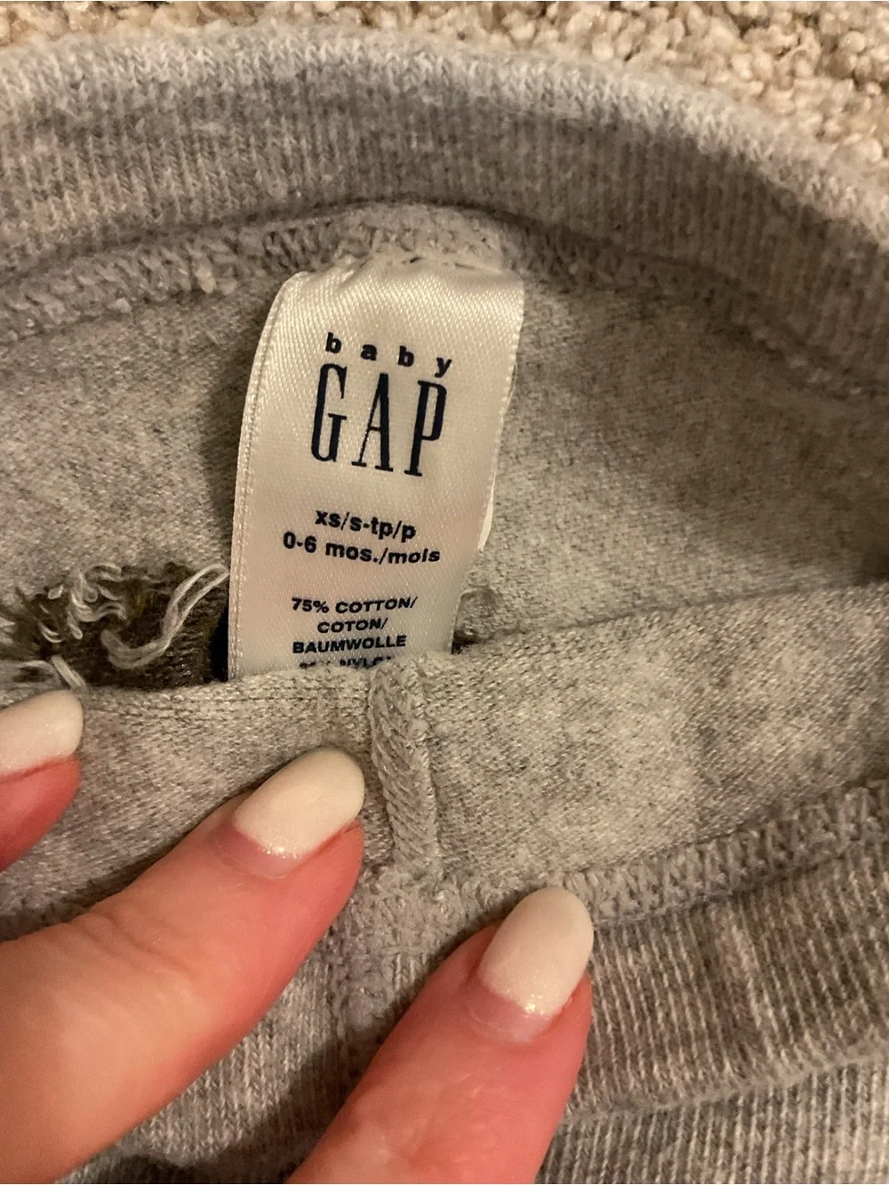 GAP Grey Tights with Pink Striped Legs and Pink Feet
